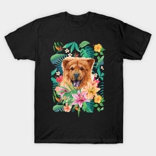 Tropical Red Chow Chow 1 T-Shirt